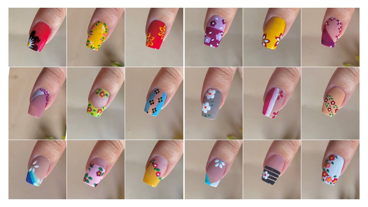 29 Summer Aesthetic Nails Designs 2021 : Mixed Summer Fruit Aesthetic Nails